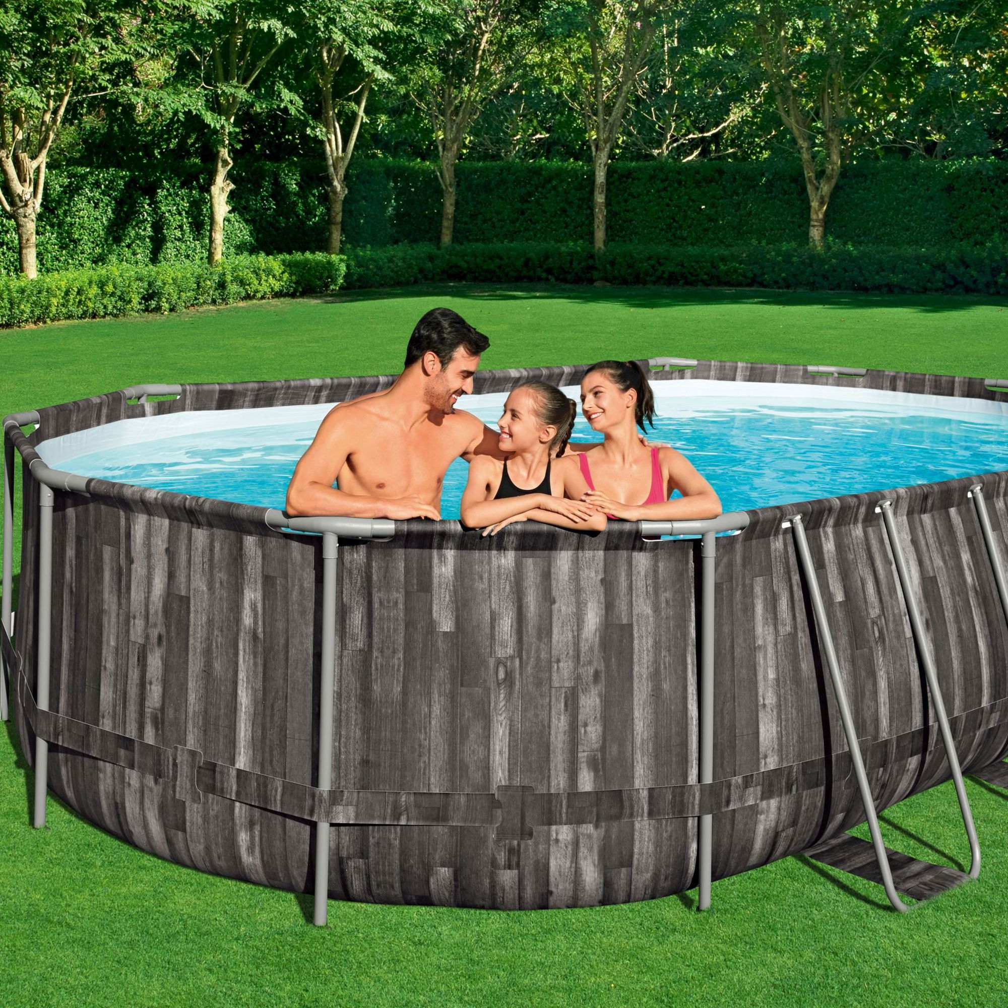 Bestway Steel Pro MAX Frame Pool Komplett-Set 610 x 366 x 122 cm oval