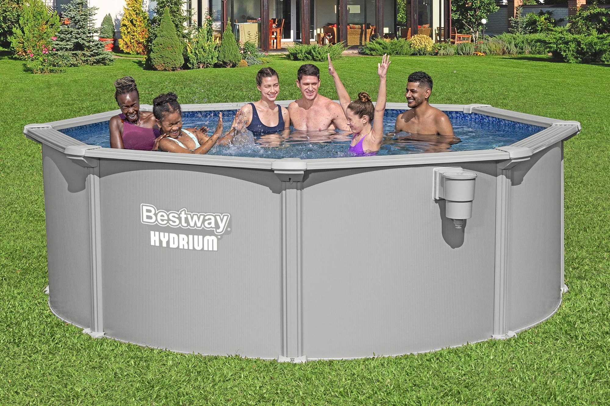 Bestway Hydrium Stahlwandpool Komplett-Set Ø 305 x 122 cm rund