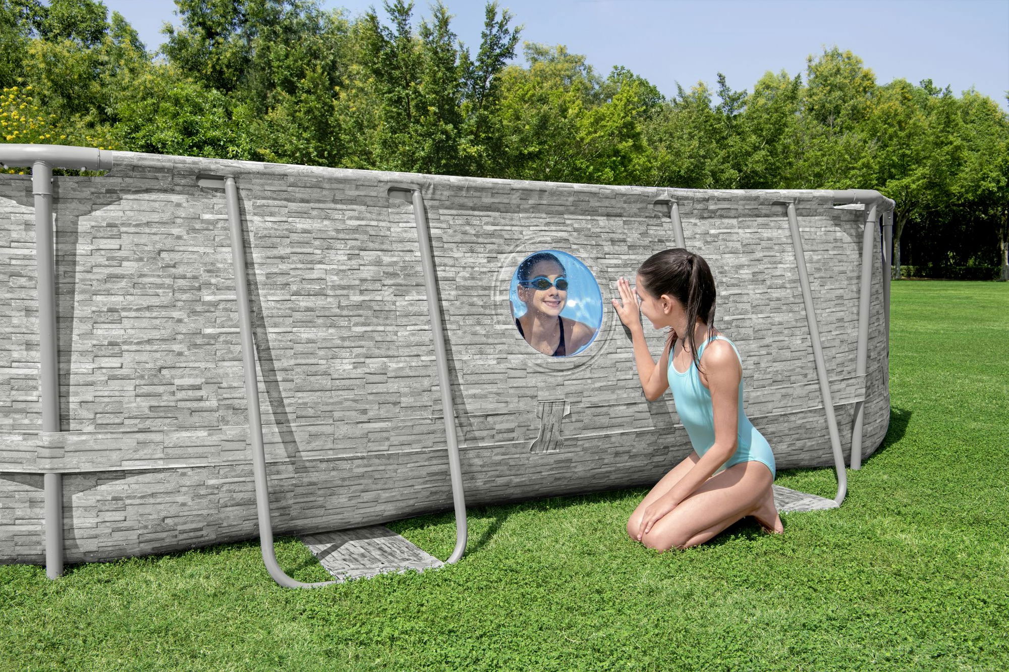 Bestway Steel Pro MAX Splashview Frame Pool Set 488 x 305 x 107 cm Bestway Steel Pro MAX Splashview Frame Pool Set 488 x 305 x 107 cm