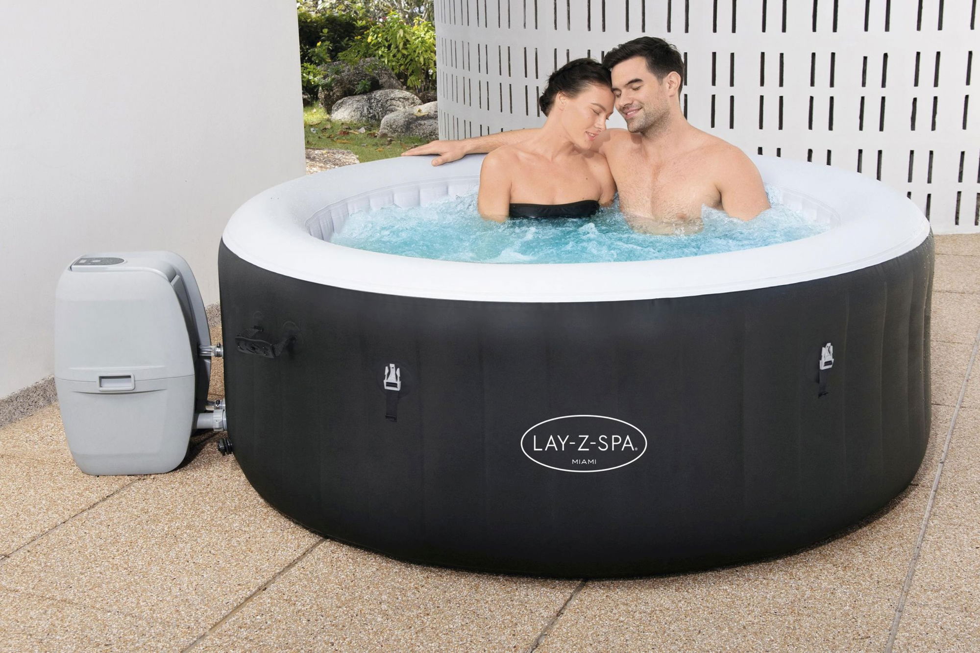 Bestway LAY-Z-SPA Miami AirJet Whirlpool Ø 180 x 66 cm für 4 Personen