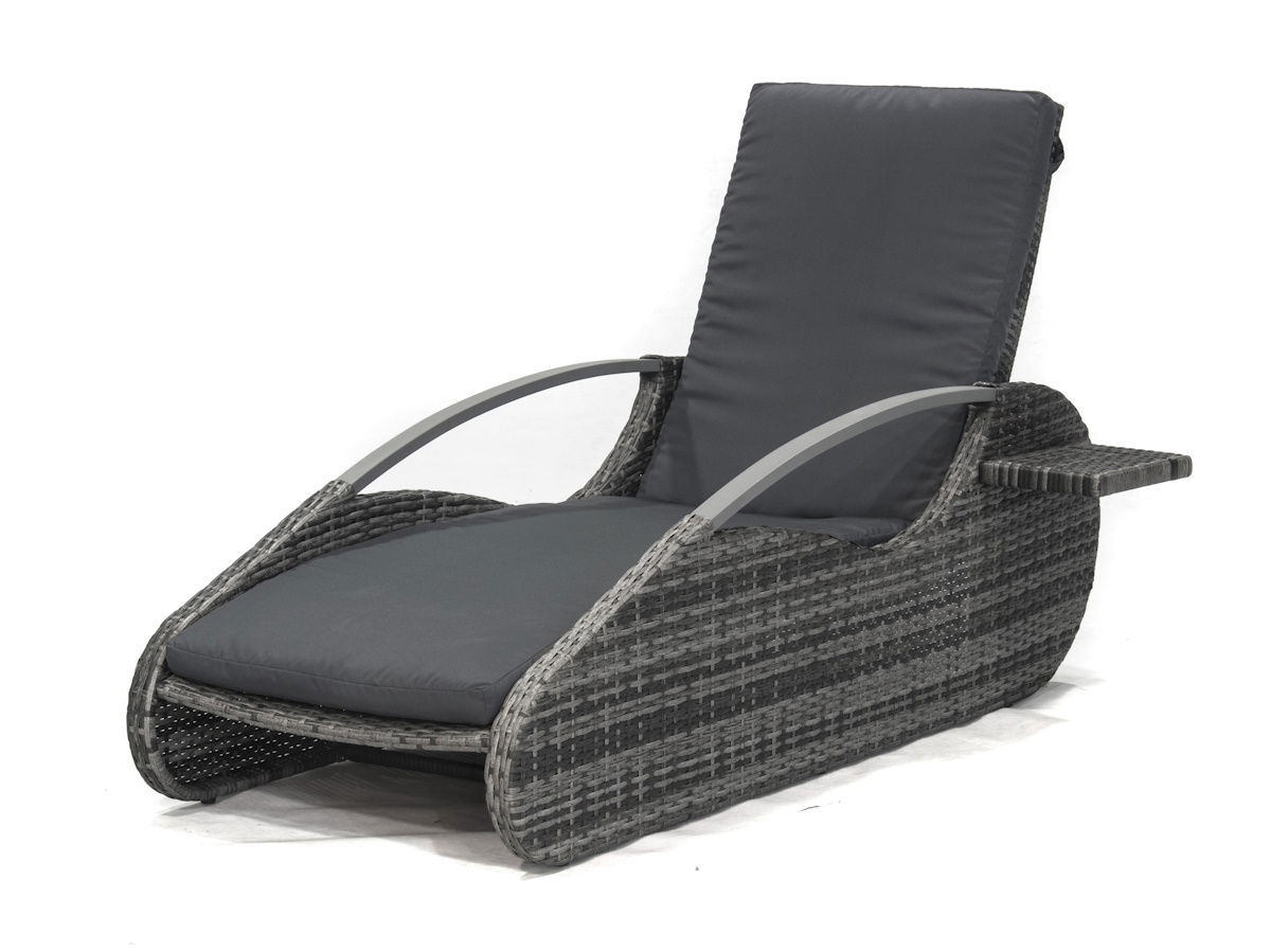 Lounger ALASSIO, grau, Liegestuhl, Gartenliege