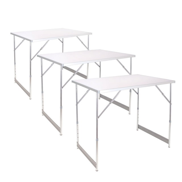 Tapeziertisch klappbar, Arbeitstisch 3-teilig, Mehrzwecktisch höhenverstellbar Tapeziertisch_3erSet_M