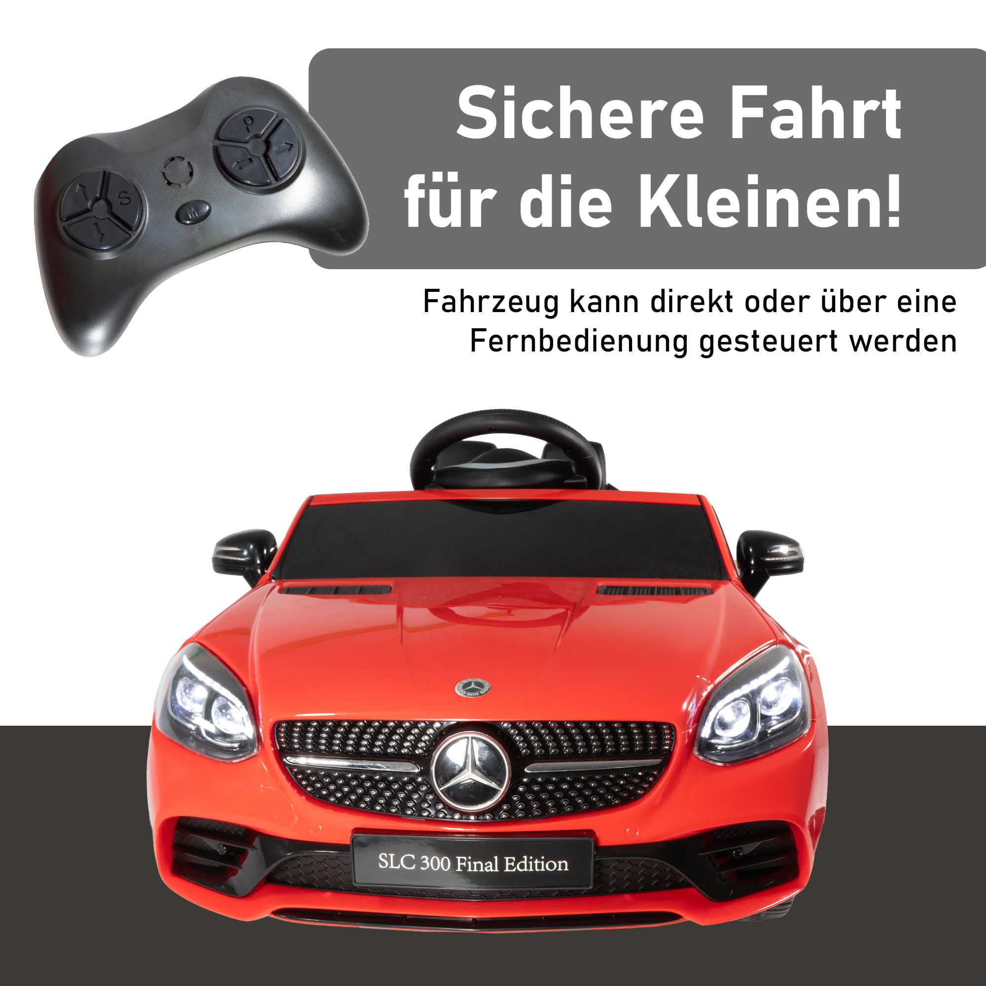 Kinder Elektroauto ab 3 Jahren in rot, Kinderauto mit vielen Funktionen und Fernbedienung PT012_R Kinder Elektroauto ab 3 Jahren in rot, Kinderauto mit vielen Funktionen und Fernbedienung PT012_R