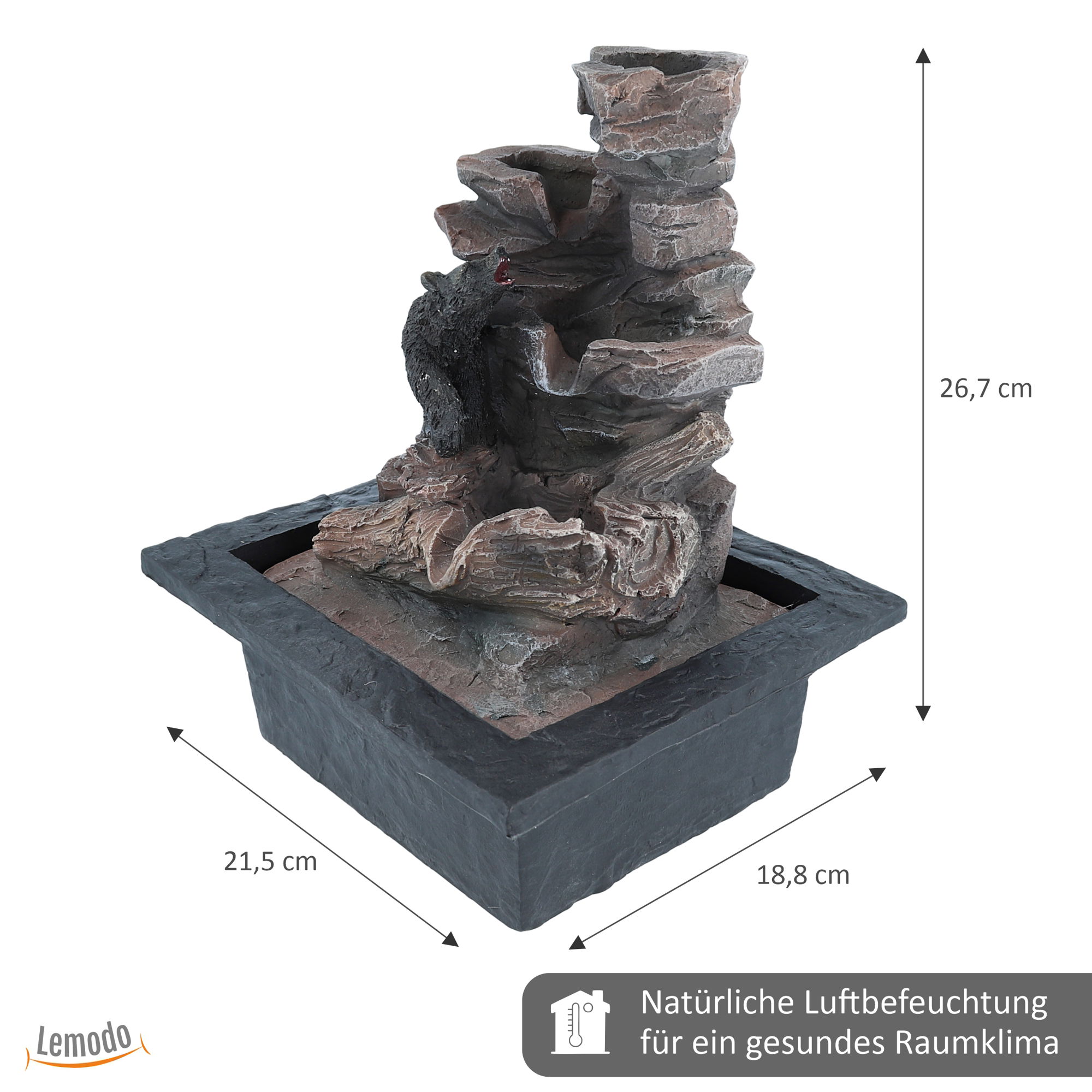Zimmerbrunnen Bärenmotiv mit LED-Beleuchtung, Dekobrunnen für die Wohnung NA014 Zimmerbrunnen Bärenmotiv mit LED-Beleuchtung, Dekobrunnen für die Wohnung NA014