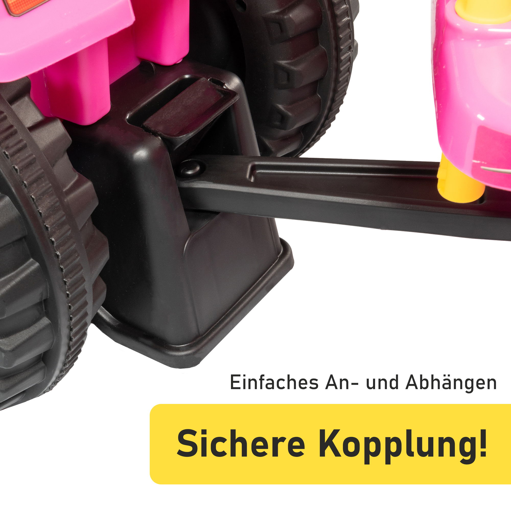 Rutschauto Traktor New Holland mit Anhänger in pink, Kinderauto ab 1 Jahr PT009_P Rutschauto Traktor New Holland mit Anhänger in pink, Kinderauto ab 1 Jahr PT009_P