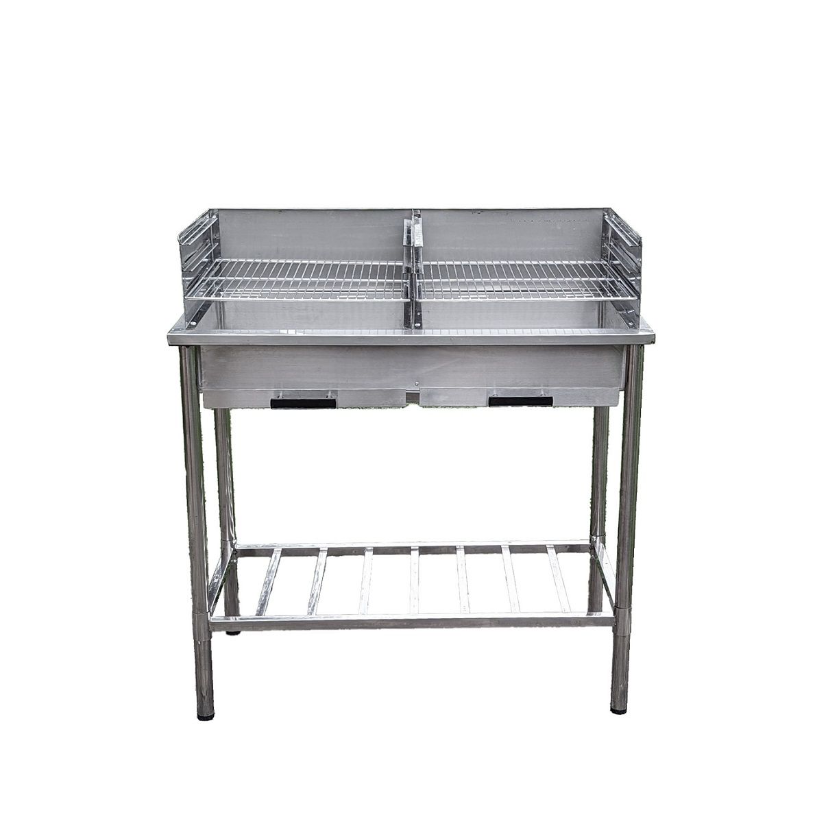 Grilltisch aus Edelstahl, Outdoorküche, Holzkohlegrill WE-2304-02 Grilltisch aus Edelstahl, Outdoorküche, Holzkohlegrill WE-2304-02