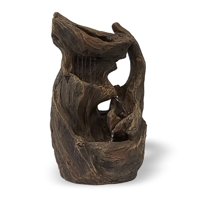 Zimmerbrunnen in Holz Optik, Zierbrunnen mit LED Beleuchtung, Dekobrunnen für die Wohnung Zimmerbrunnen in Holz Optik, Zierbrunnen mit LED Beleuchtung, Dekobrunnen für die Wohnung