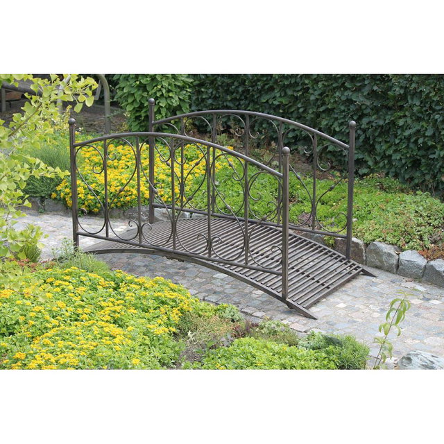 Gartenbrücke Dukano, Metall, Rost-Optik HI-504396