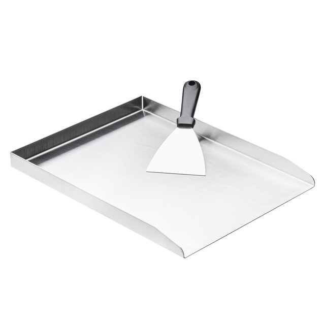 Plancha Grillplatte aus Edelstahl, 40x30x3cm Plancha Grillplatte aus Edelstahl, 40x30x3cm
