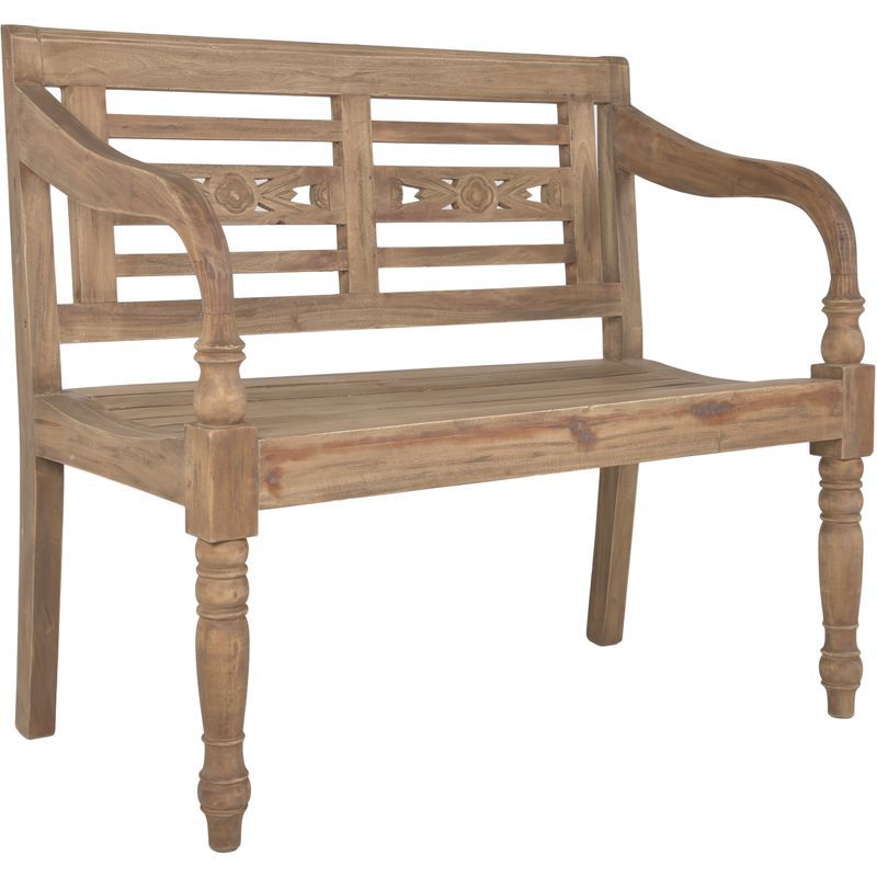 Gartenbank aus Mahagoni-Holz, Holzbank MOYO, Parkbank HI-960367