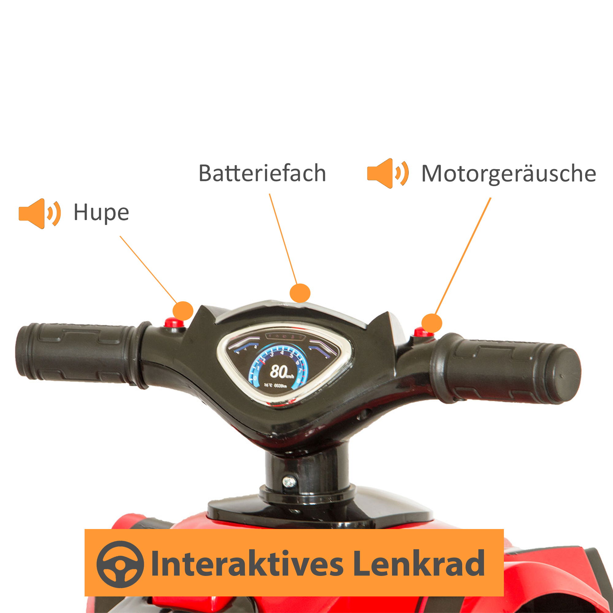 GOOD YEAR Rutscherauto in rot, Kinder-Quad, Rutschauto PT003_R GOOD YEAR Rutscherauto in rot, Kinder-Quad, Rutschauto PT003_R