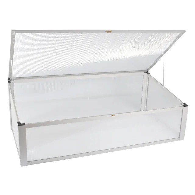 Frühbeet aus Aluminium, Frühbeetaufsatz für Hochbeete, Frühbeetkasten 56,5 x 110 cm DH012 Frühbeet aus Aluminium, Frühbeetaufsatz für Hochbeete, Frühbeetkasten 56,5 x 110 cm DH012