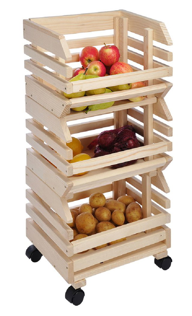 Obsthorde mit Rollen, Holz, Stapelkiste, Kartoffelkiste HH-90055 Obsthorde mit Rollen, Holz, Stapelkiste, Kartoffelkiste HH-90055