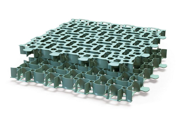 Rasengitter 50 x 50 cm, Paddockplatten zur Bodenstabilisierung, grün, 8 Platten (= 2 m²)