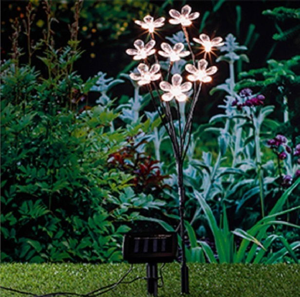 LED-Solar-Blumenstecker, Gartenstecker mit Solar