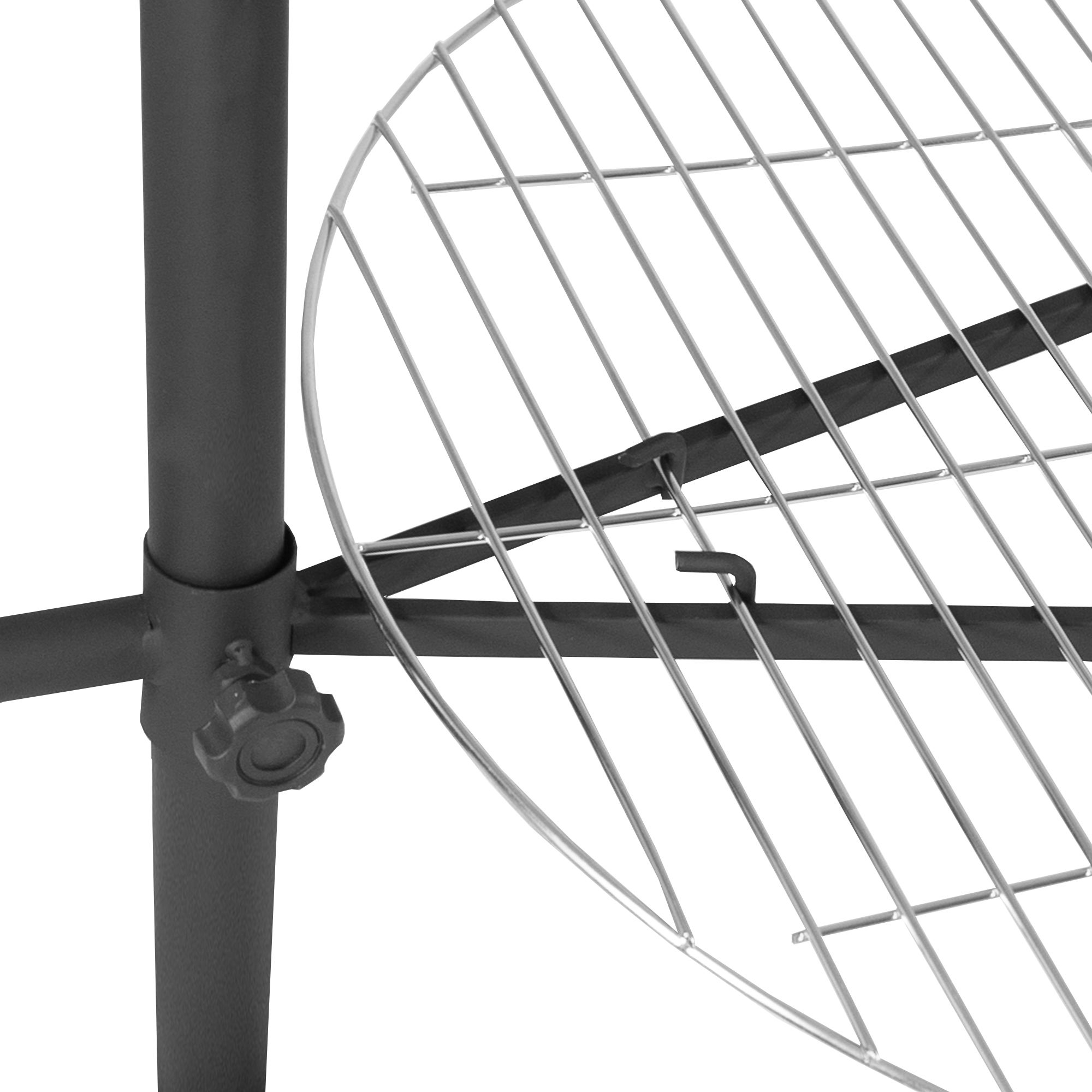 Grillgitter mit Halterung für Feuerschale, höhenverstellbarer Grillrost 55 cm