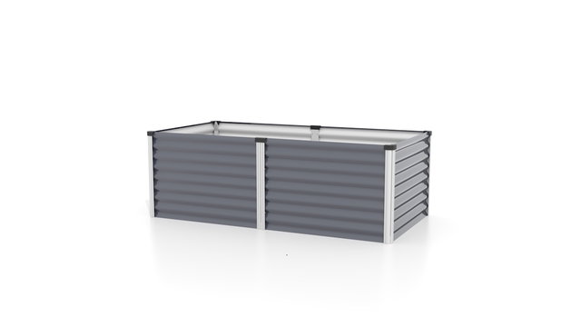 Hochbeet LINUS 63 cm hoch, granit-alu-eloxiert, Metallhochbeet, Gartenbeet