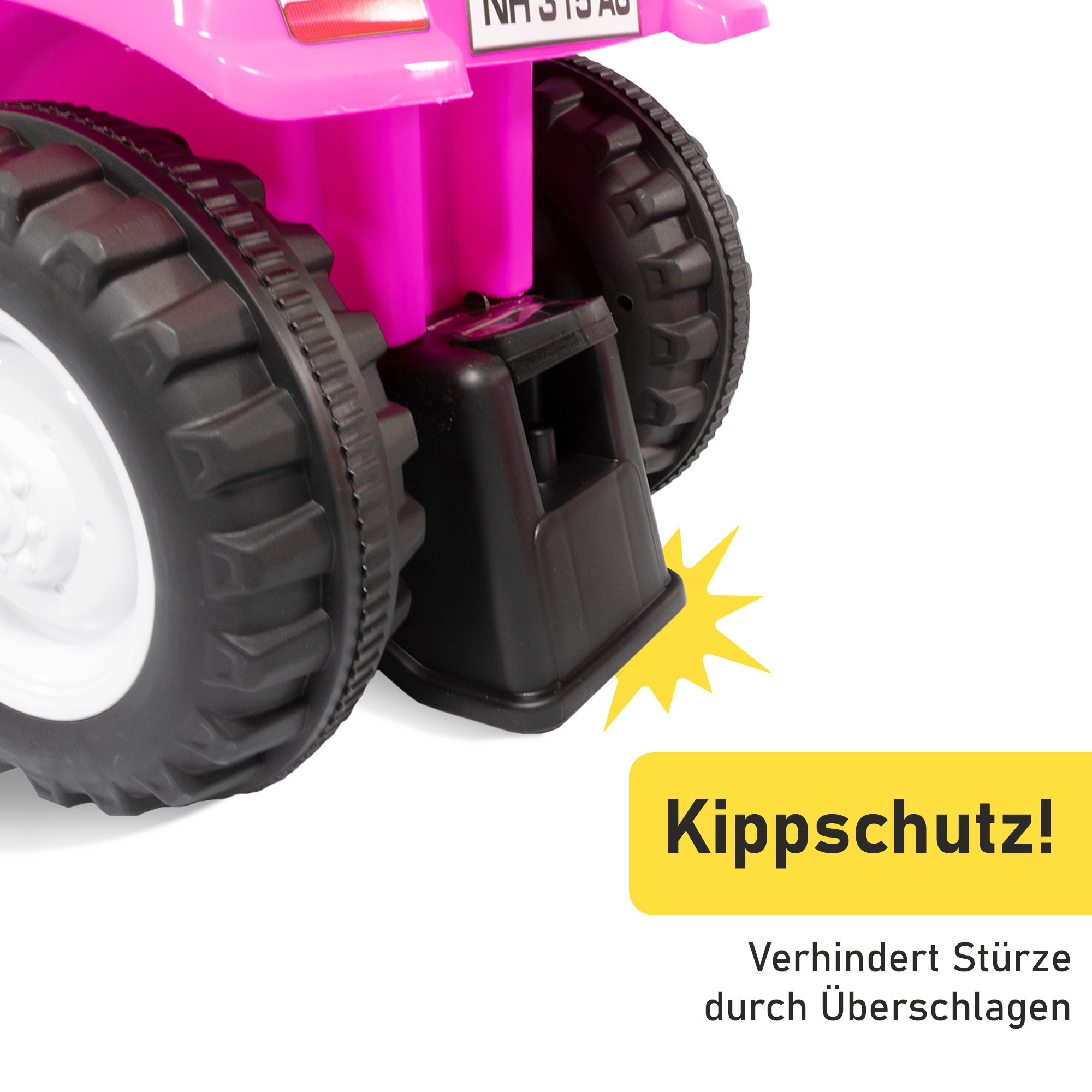 Rutschauto Traktor New Holland mit Anhänger in pink, Kinderauto ab 1 Jahr PT009_P Rutschauto Traktor New Holland mit Anhänger in pink, Kinderauto ab 1 Jahr PT009_P