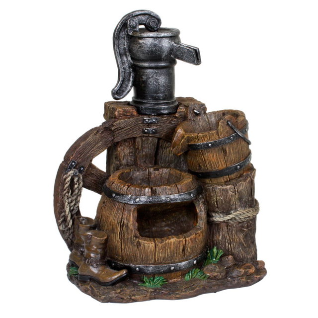 Brunnen NEREUS, Polyresin, Holz-Stein-Optik HI-318802