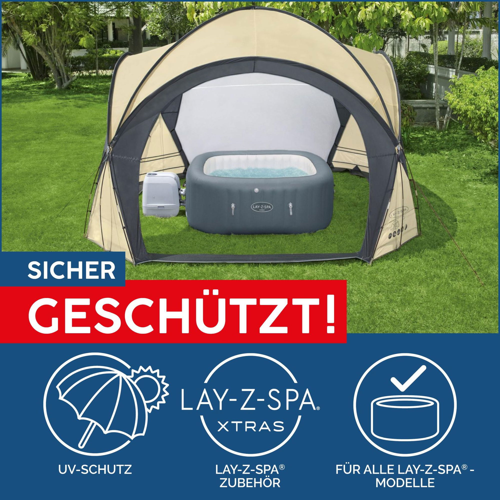 LAY-Z-SPA Pavillon für Whirlpool und Pool
