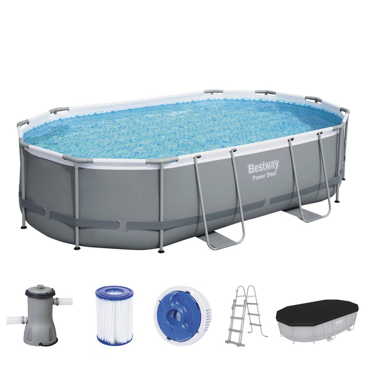 Power Steel Komplett-Set mit Filterpumpe 488 x 305 x 107 cm 56448_22 Power Steel Komplett-Set mit Filterpumpe 488 x 305 x 107 cm 56448_22