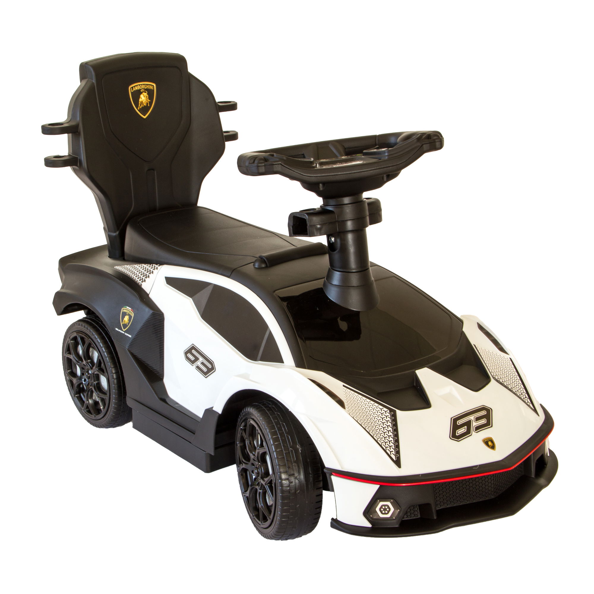 Rutschauto in weiß, Kinderfahrzeug mit Sicherheitsbügel, Rutscher Auto mit Schiebestange ab 1 Jahr PT008_W Rutschauto in weiß, Kinderfahrzeug mit Sicherheitsbügel, Rutscher Auto mit Schiebestange ab 1 Jahr PT008_W
