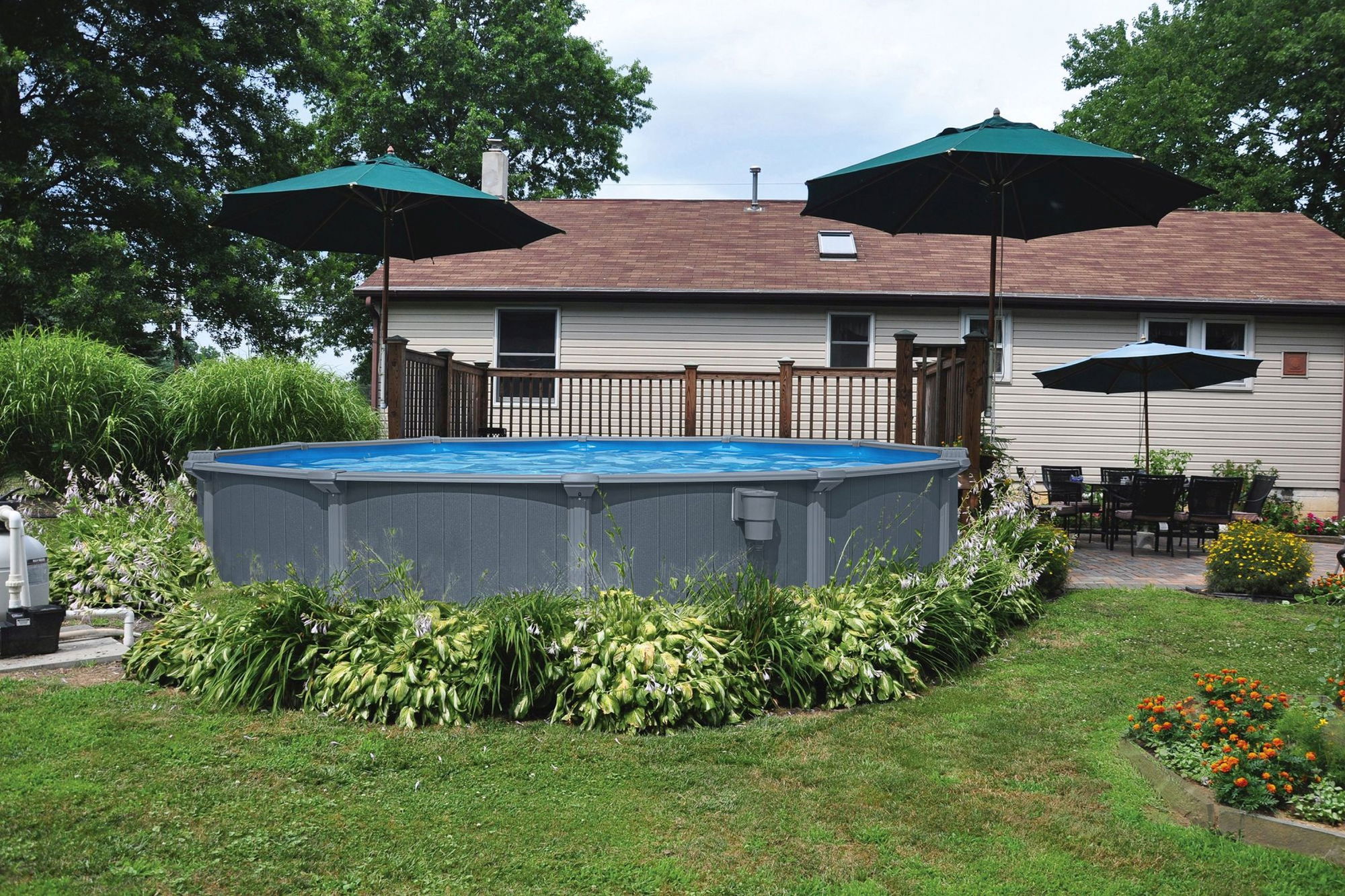 Bestway Hydrium Stahlwandpool Komplett-Set Ø 488 x 132 cm rund