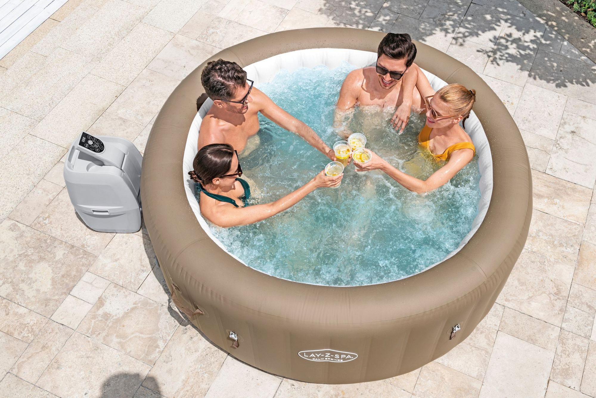 LAY-Z-SPA Palm Springs AirJet Whirlpool Ø 196 x 71 cm 6 Personen
