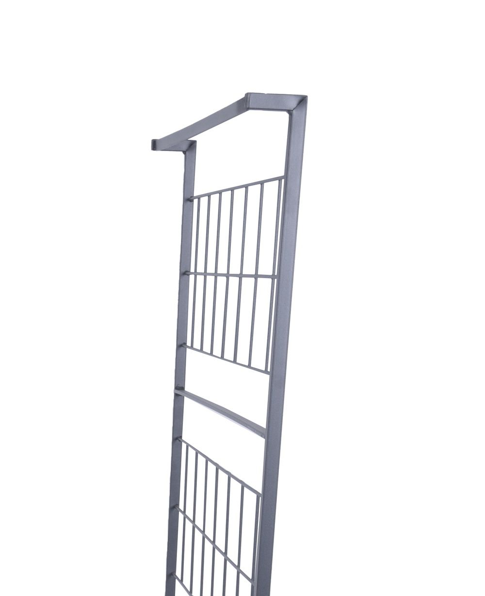 Blumentreppe, Pflanzregal mit Hängeregal, Stahltreppe anthrazit 4 Ebenen, Pflanzständer HI-507430 Blumentreppe, Pflanzregal mit Hängeregal, Stahltreppe anthrazit 4 Ebenen, Pflanzständer HI-507430