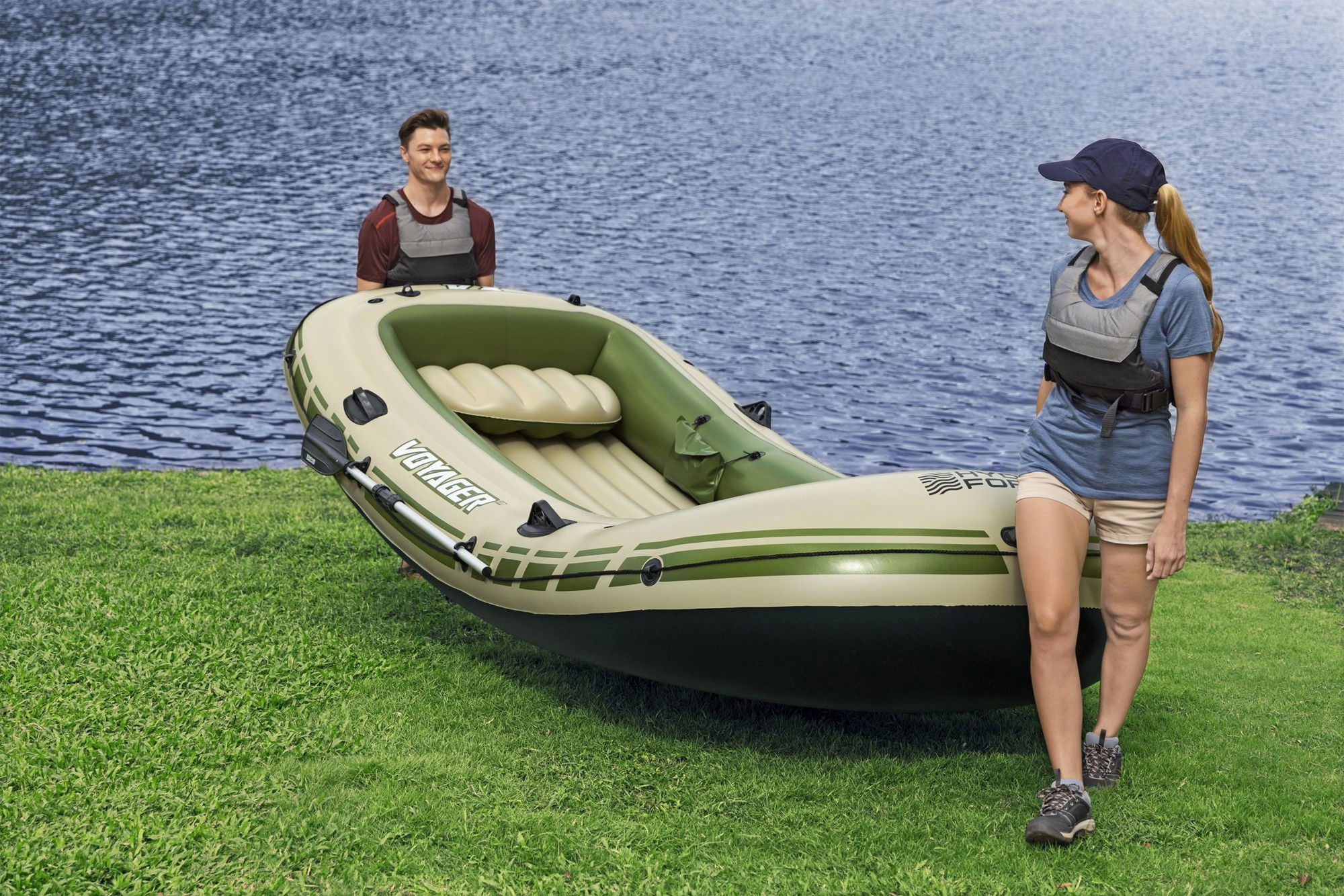 Bestway Voyager X4 Schlauchboot Komplett-Set 4 Personen Bestway Voyager X4 Schlauchboot Komplett-Set 4 Personen