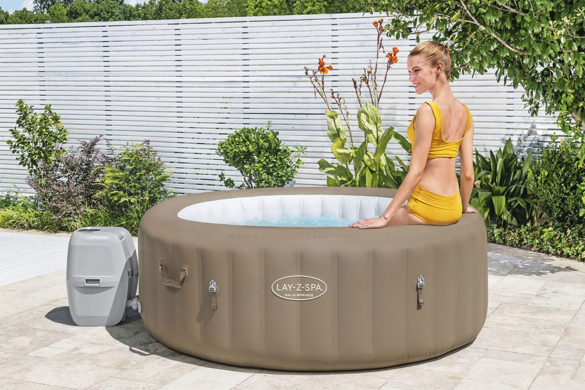 LAY-Z-SPA Palm Springs AirJet Whirlpool Ø 196 x 71 cm 6 Personen