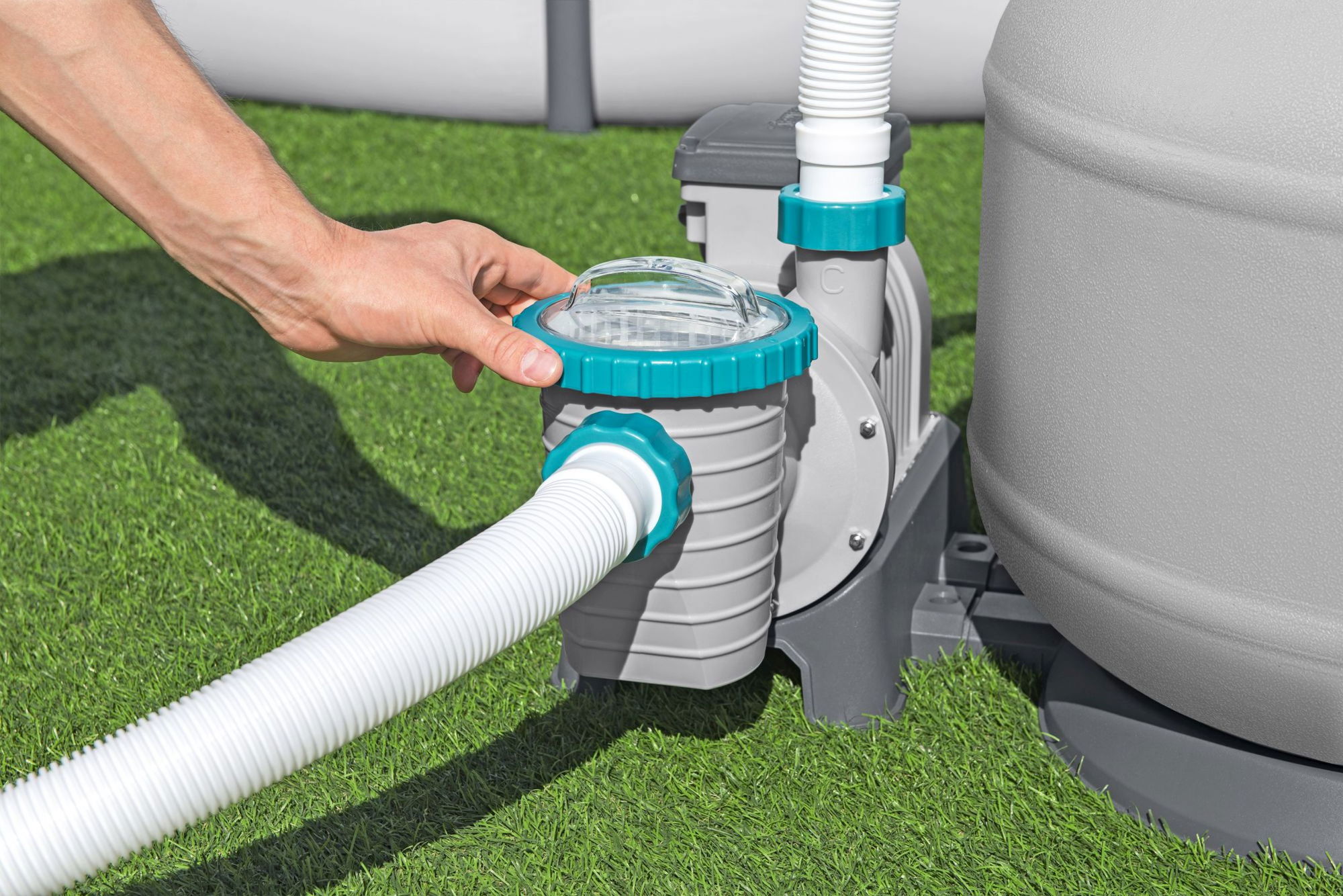 Sandfilteranlage mit Zeitschaltuhr 11.355 lh für große Pools