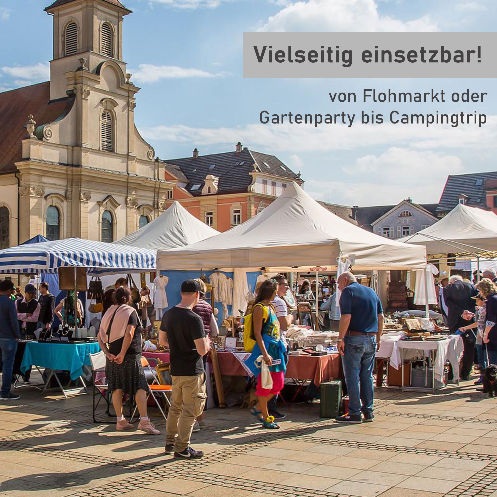 Tapeziertisch klappbar, Flohmarkttisch 198 x 60 cm (LxB), Mehrzwecktisch aus Aluminium und MDF WT004