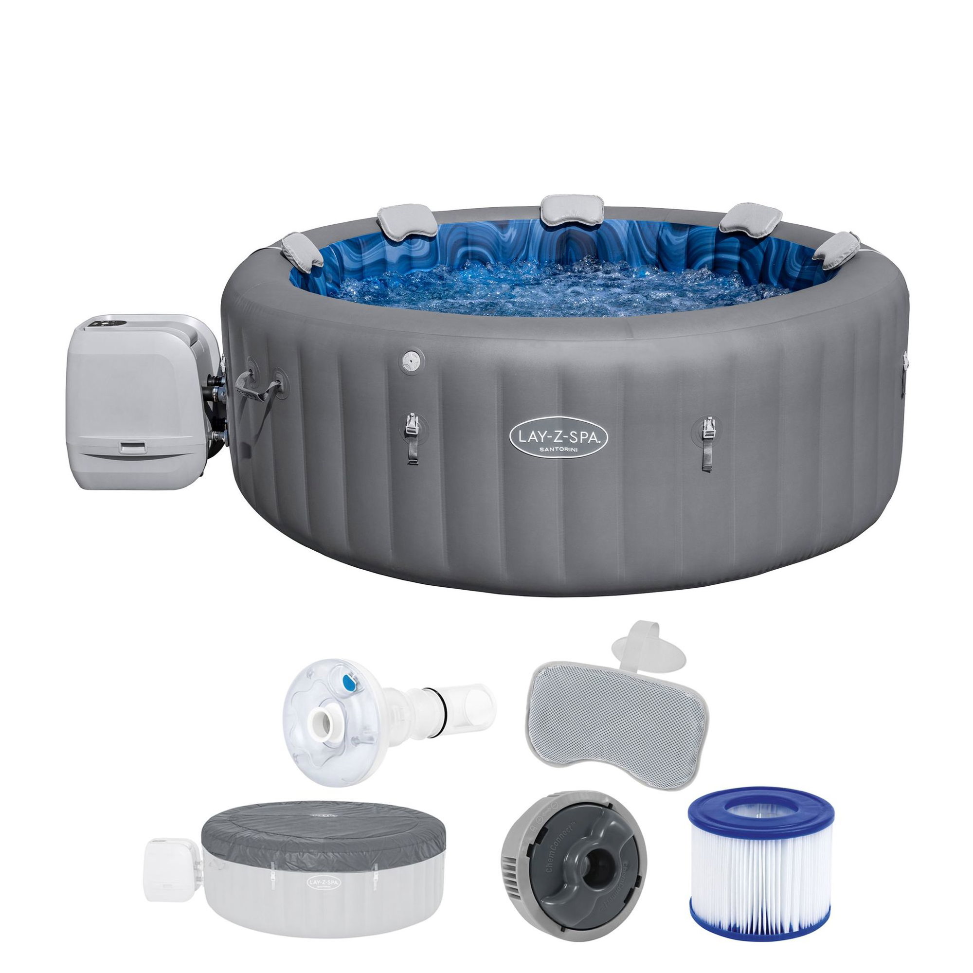 Bestway LAY-Z-SPA Santorini HydroJet Pro Whirlpool 7 Personen