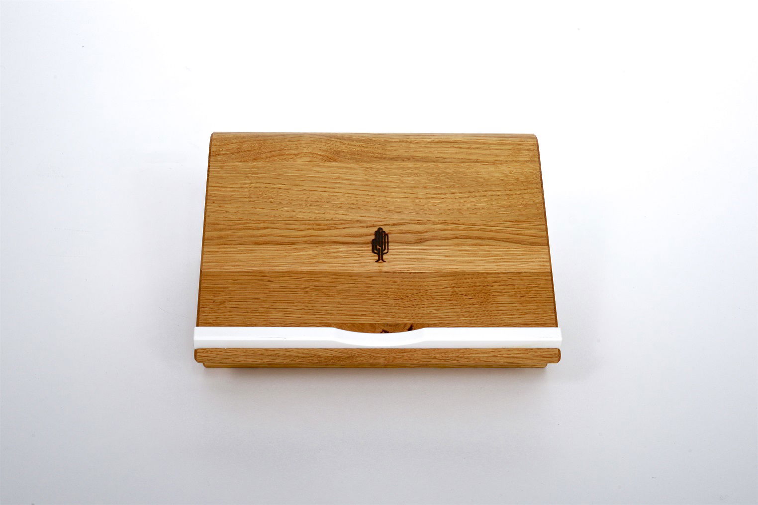 Laptop-Organizer Holz Eiche geölt Notebook-Halterung