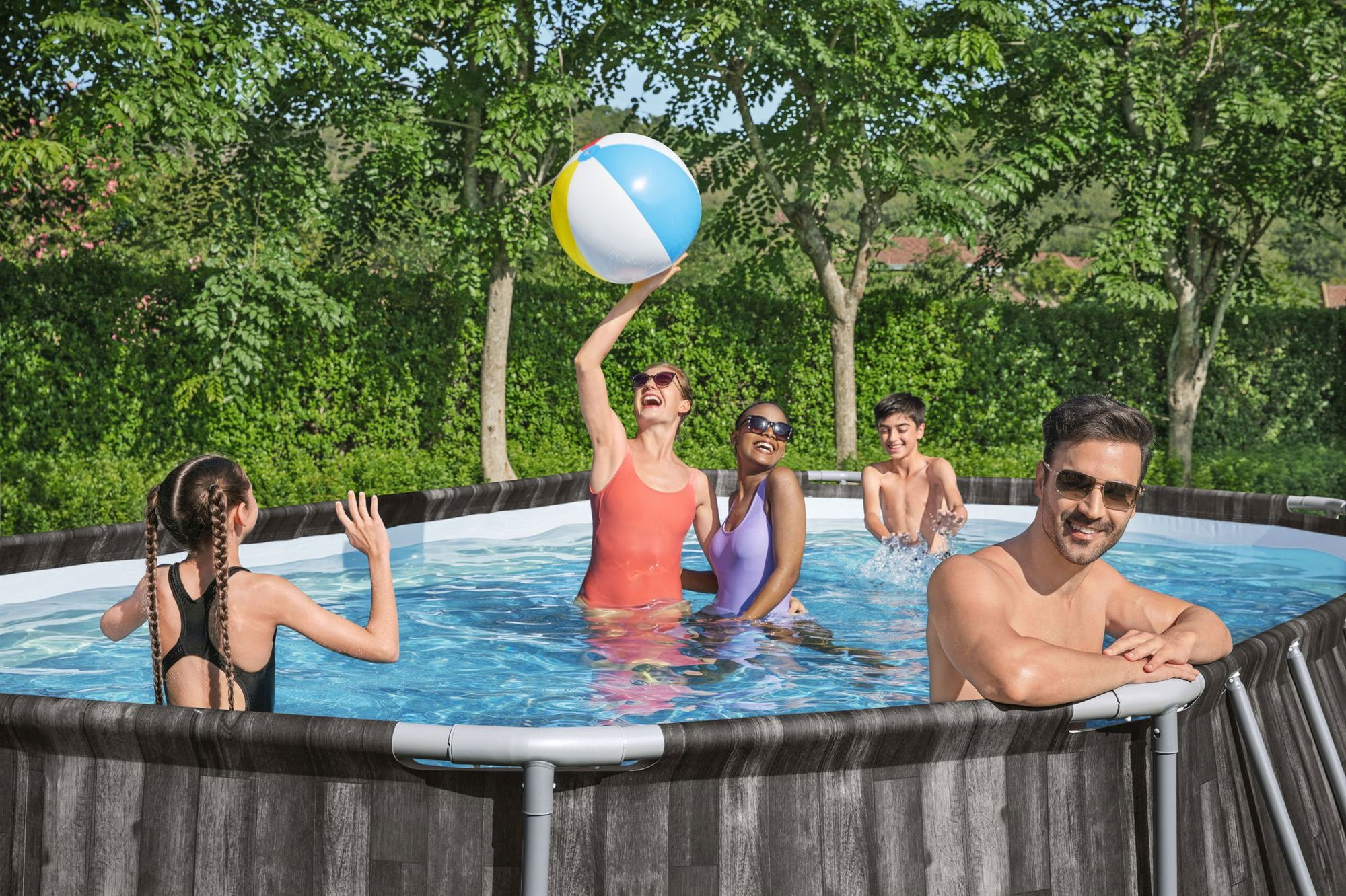 Bestway Steel Pro MAX Frame Pool Komplett-Set 610 x 366 x 122 cm oval