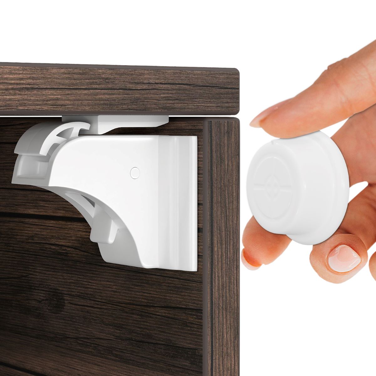 Magnetische Kindersicherung ohne Bohren mit 20 Schlösser+4 Schlüssel