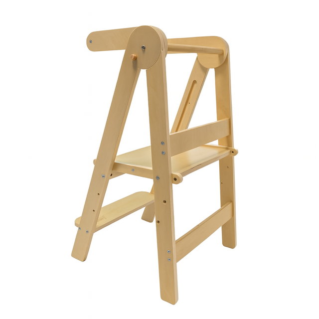 Montessori Lernturm klappbar aus Birkenholz, 3-fach höhenverstellbar Montessori Lernturm klappbar aus Birkenholz, 3-fach höhenverstellbar
