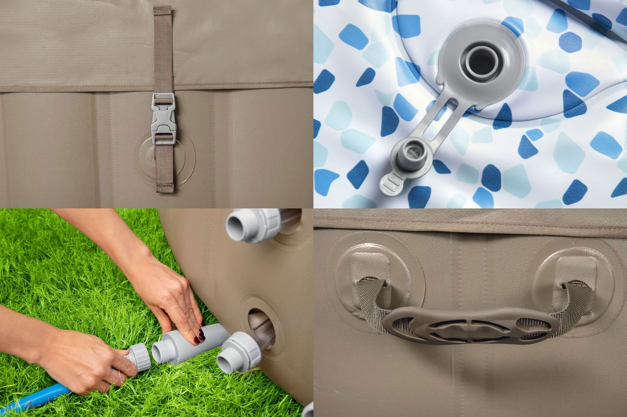 LAY-Z-SPA Palm Springs AirJet Whirlpool Ø 196 x 71 cm 6 Personen