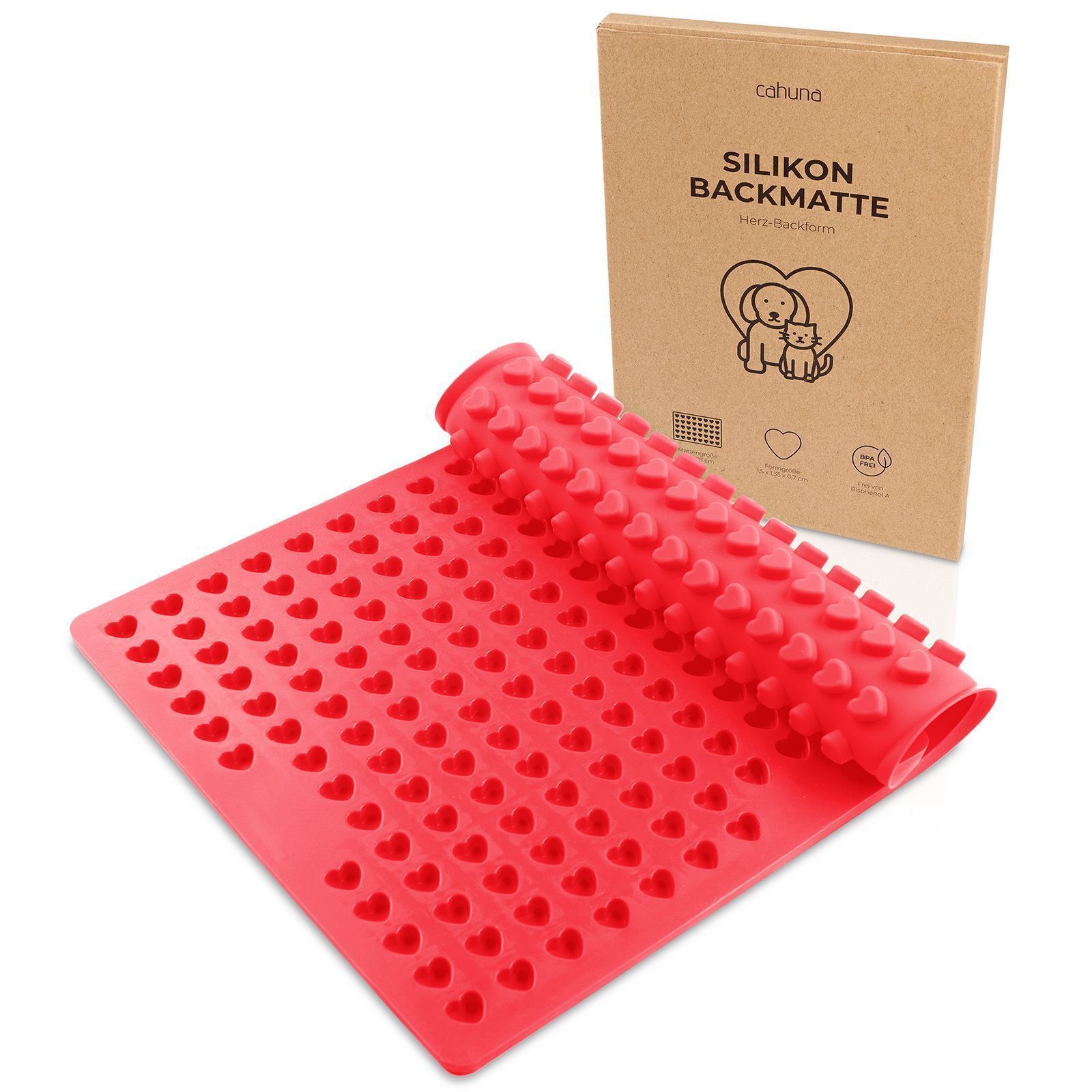 Backmatte für Hundekekse, Hundeleckerli backen, Backform aus Silikon CAH-001