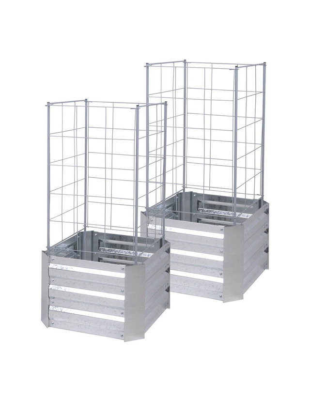 Beetumrandung mit Rankhilfe 92 cm hoch, 2er-Set Pflanzenbeet HI-507429
