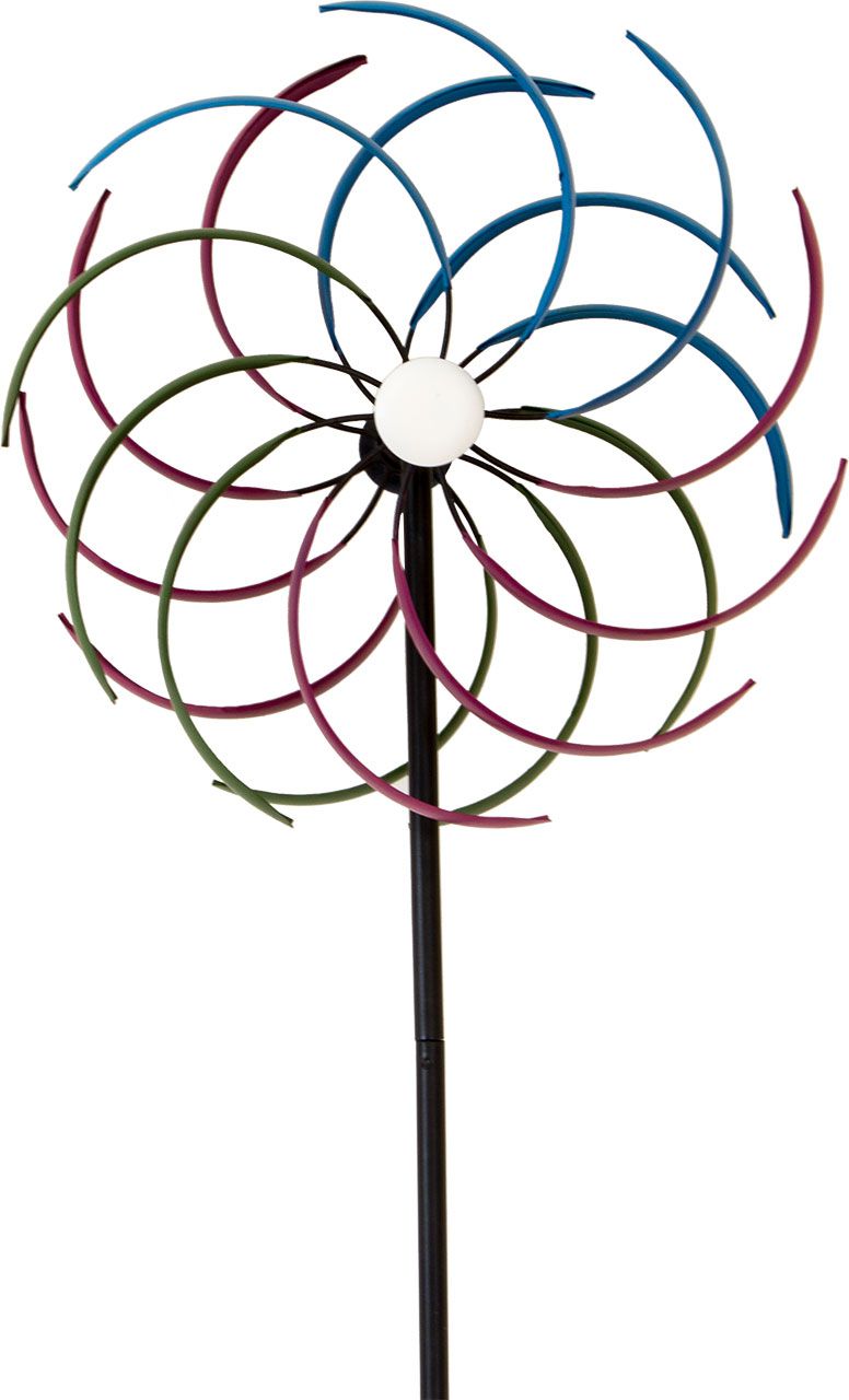 Windrad aus Metall, bunt, 175 cm hoch NA109 Windrad aus Metall, bunt, 175 cm hoch NA109