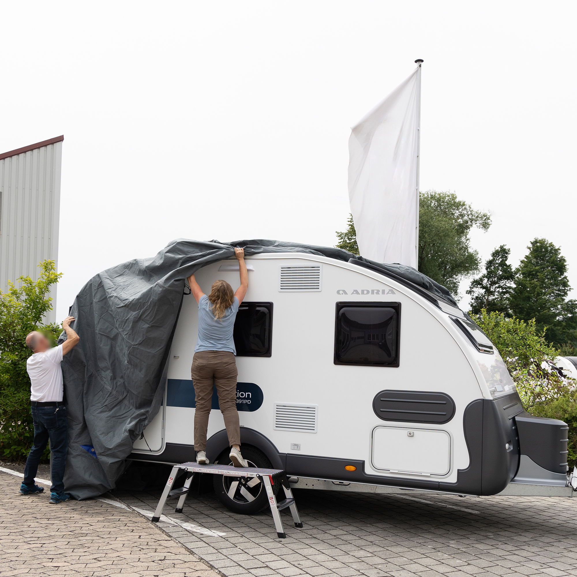 Wohnwagen Schutzhülle, L, Zeltgarage in verschiedenen Größen, Wohnwagen Abdeckplane NA059