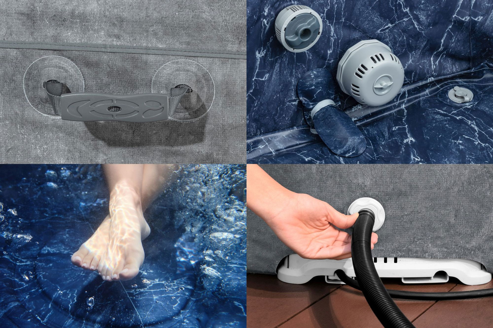 Bestway LAY-Z-SPA Carrara AirJet Whirlpool 6 Personen Ø 170 x 65 cm Bestway LAY-Z-SPA Carrara AirJet Whirlpool 6 Personen Ø 170 x 65 cm