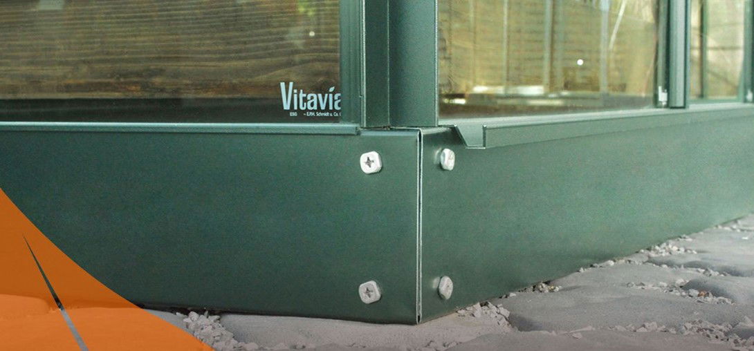 Fundamentrahmen Aluminium für Gewächshaus Calypso 7300, smaragd Fundamentrahmen Aluminium für Gewächshaus Calypso 7300, smaragd