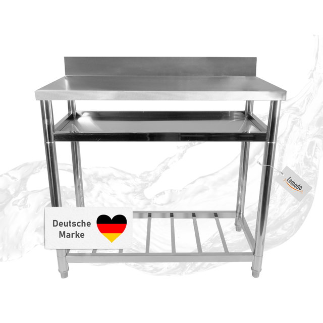 Höhenverstellbarer Edelstahltisch, Robuster Arbeitstisch für Outdoorküche, Filetiertisch Höhenverstellbarer Edelstahltisch, Robuster Arbeitstisch für Outdoorküche, Filetiertisch