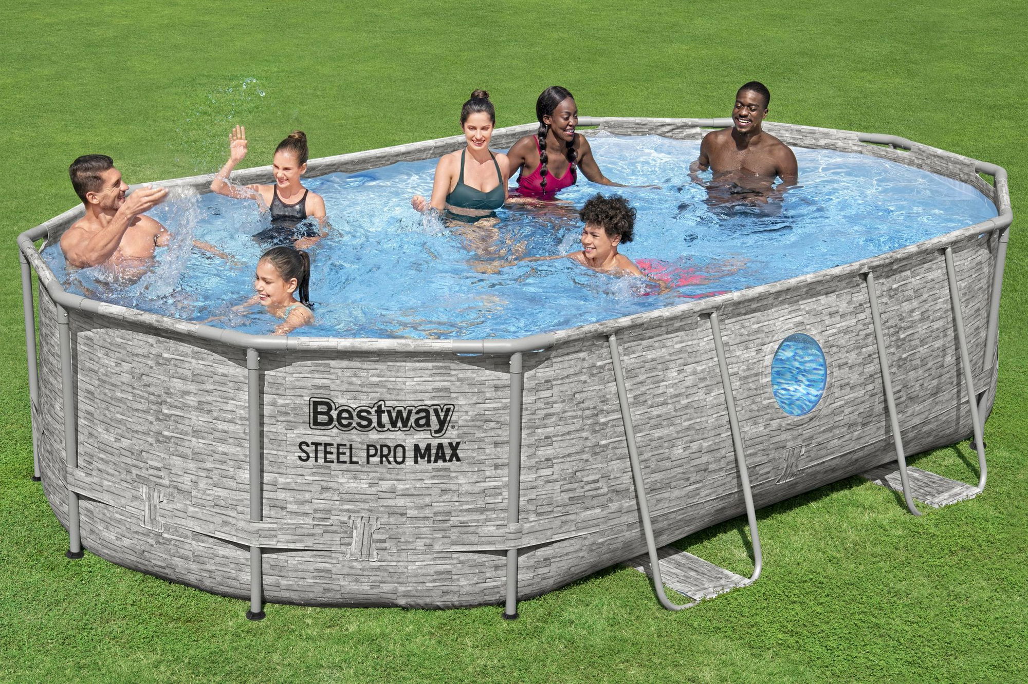 Bestway Steel Pro MAX Splashview Frame Pool Set 488 x 305 x 107 cm Bestway Steel Pro MAX Splashview Frame Pool Set 488 x 305 x 107 cm