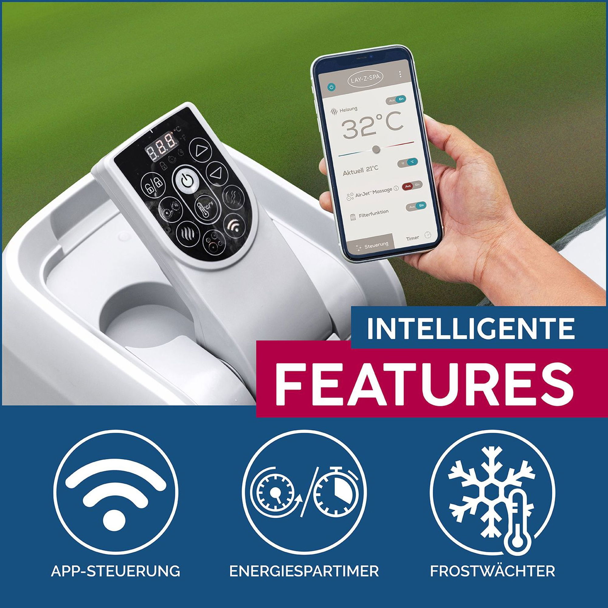 LAY-Z-SPA Mauritius AirJet XXL-Whirlpool für 7 Personen
