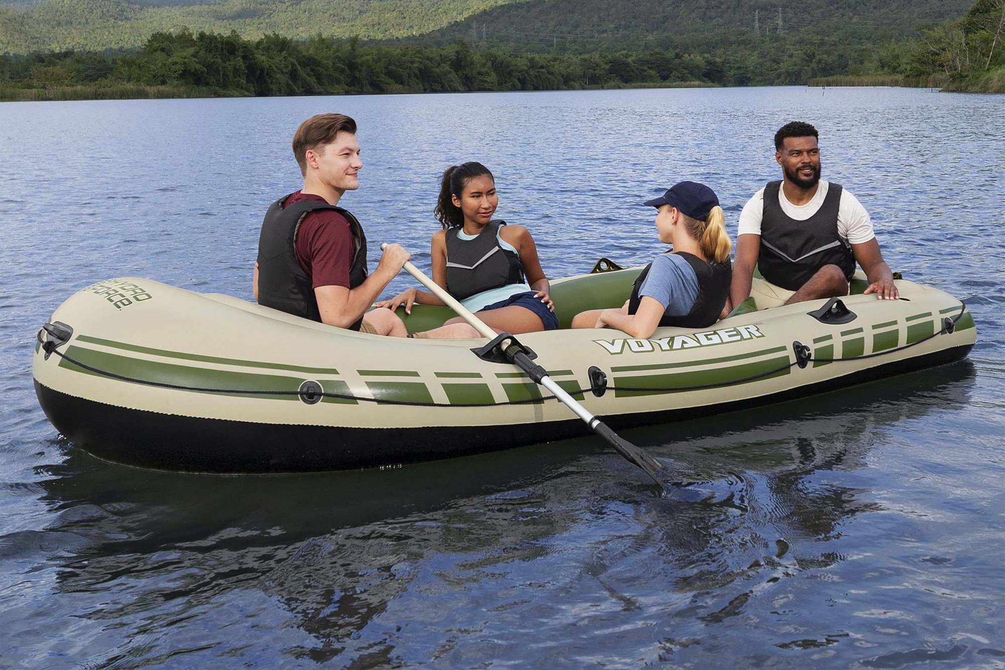 Bestway Voyager X4 Schlauchboot Komplett-Set 4 Personen Bestway Voyager X4 Schlauchboot Komplett-Set 4 Personen