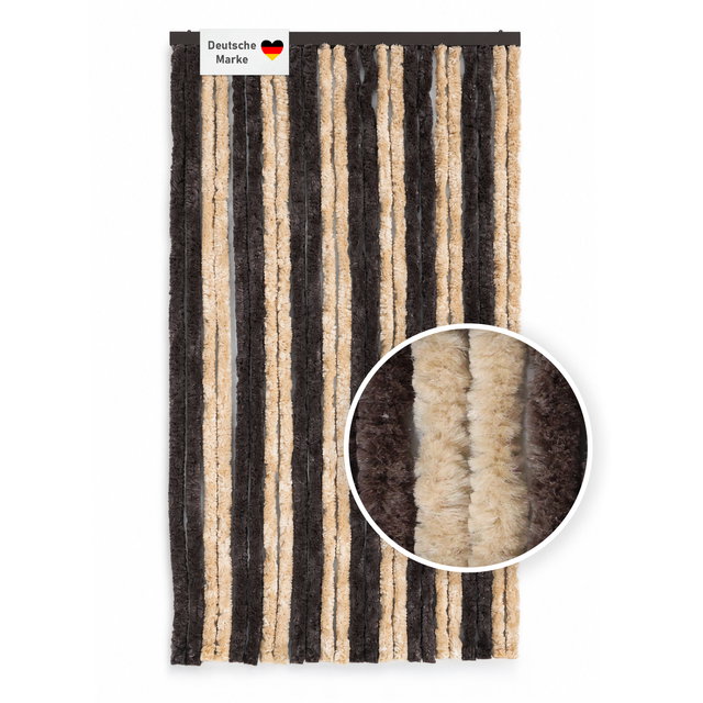 Flauschvorhang 100x200 cm braun-beige, Fliegenschutz, Türvorhang Flauschvorhang 100x200 cm braun-beige, Fliegenschutz, Türvorhang